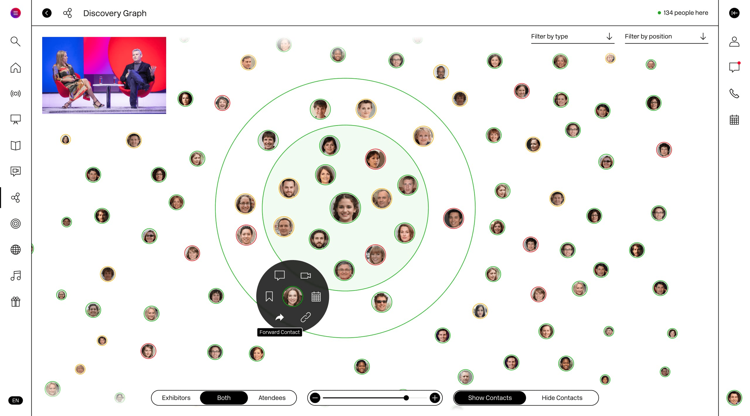 Virtueller Dicovery Graph der DMEXCO @home